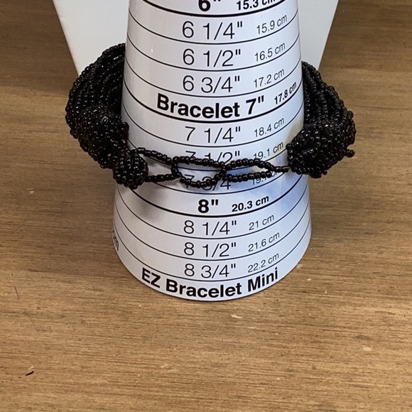 Black Seedbead Necklace with Vintage Similar Bracelet Set - Picture 8 of 8